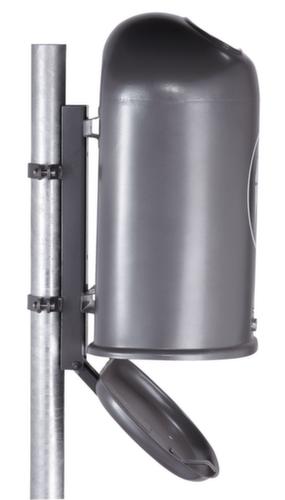 Poubelle ovale pour l'extérieur, 45 l, RAL6005 vert mousse