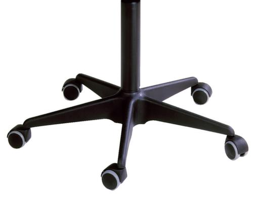 Tabouret pivotant, assise hêtre, roulettes