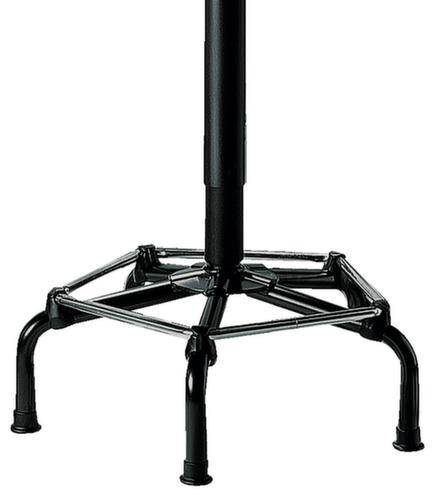 Tabouret pivotant, assise noir, patins