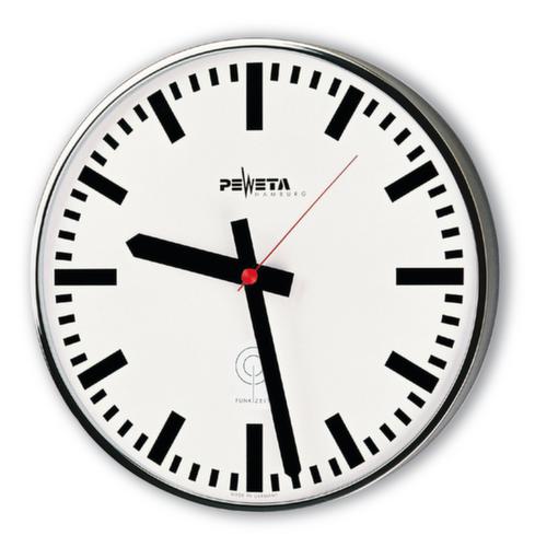 PEWETA Horloge murale industrielle Ø 300 mm, avec cadran à traits, Ø 300 mm