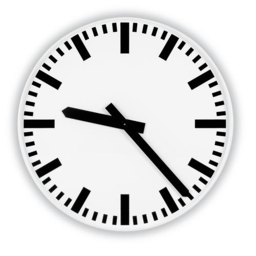 Horloge murale industrielle Ø 500 mm, avec cadran à traits, Ø 500 mm