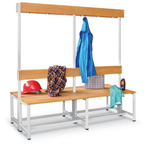 PAVOY Banc vestiaire Basis gris clair avec lames en bois