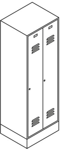 PAVOY Armoire vestiaire Basis avec 4 compartiments, largeur de compartiment 300 mm