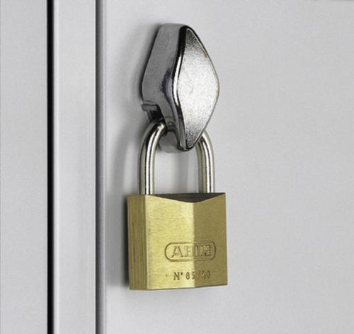 C+P Armoire vestiaire à deux niveaux Classic avec 5x2 compartiments et portes lisses, largeur de compartiment 300 mm