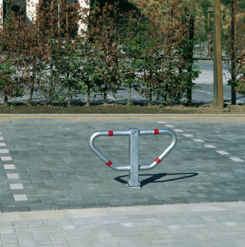 Barrière de parking rabattable, hauteur 450 mm, à sceller