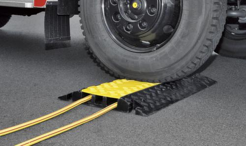 Moravia élément d'extrémité MORION pour protège-câbles large, largeur 283 mm, jaune/noir