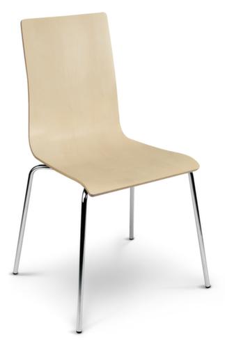 Nowy Styl Chaise coque en bois avec piètement 4 pieds