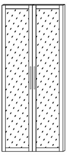 Porte à double battant Terra Nova pour rayonnage de bureau, hauteur x largeur 1880 x 800 mm