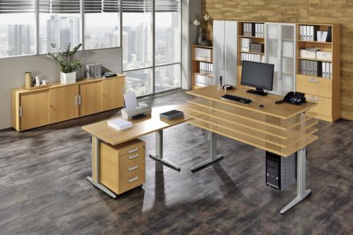 Armoire à portes vitrées Up and Down, 5 hauteurs des classeurs