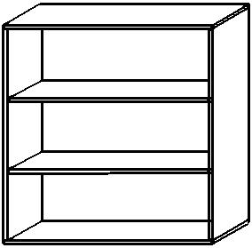 Gera Rayonnage de bureau Pro avec paroi arrière, largeur 1000 mm, 3 HC