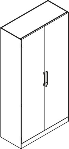 C+P Armoire de classement Asisto, 5 hauteurs des classeurs, anthracite/hêtre