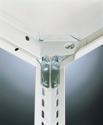 META Rayonnage à boulonner FIX élément suivant, 5 tablettes, RAL7035 gris clair