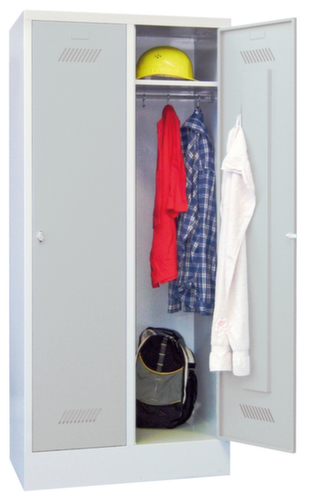 PAVOY Armoire vestiaire Basis gris clair avec 2 compartiments, largeur de compartiment 400 mm