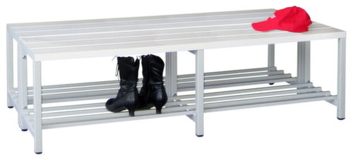 PAVOY Banc de vestiaire Basis RAL7035 avec bandes en plastique
