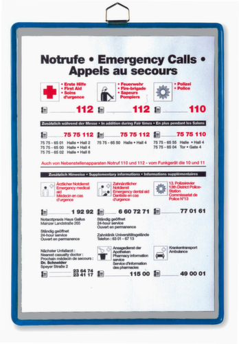 tarifold pochette d'affichage tview, DIN A4, cadre avec œillets métalliques