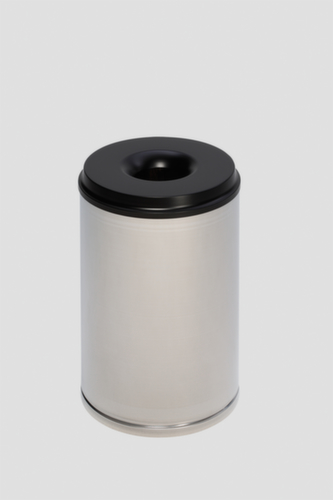 VAR Corbeille à papier en acier inoxydable, 15 l