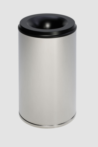 VAR Corbeille à papier en acier inoxydable, 110 l