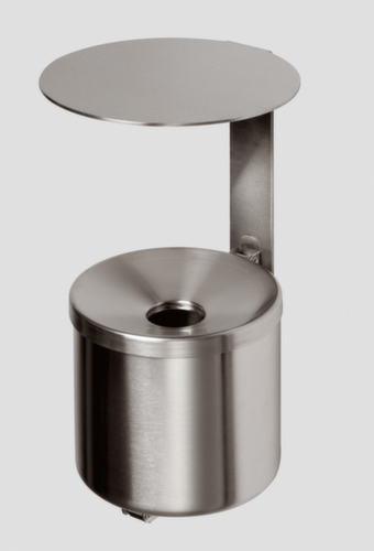 VAR Cendrier mural en acier inoxydable WH 16 avec toit