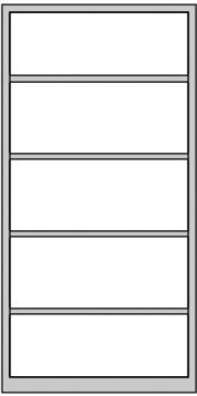 C+P Armoire haute sécurité de bureau avec 4 tablettes