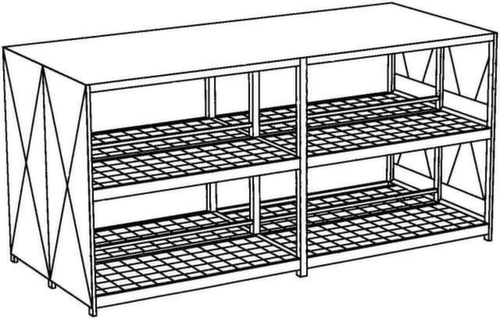 Lacont Conteneur de rayonnage pour produits dangereux pour max. 120 fûts de 200 litres