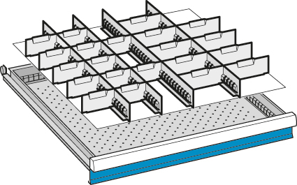 LISTA Matériel de compartimentage 717 mm
