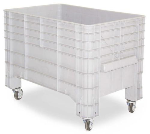 Grands conteneurs, capacité 276 l, gris, 4 roulettes pivotantes