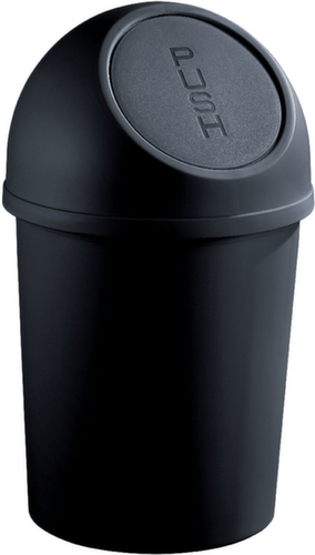 helit Poubelle « Push », 6 l, noir