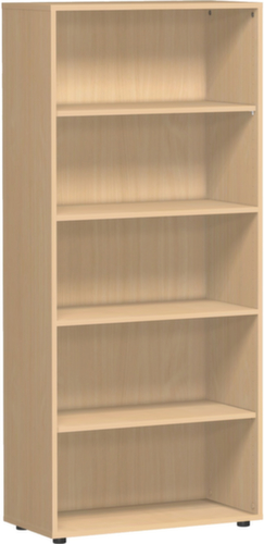 Gera Rayonnage de bureau Milano, largeur 800 mm, 5 HC, hêtre