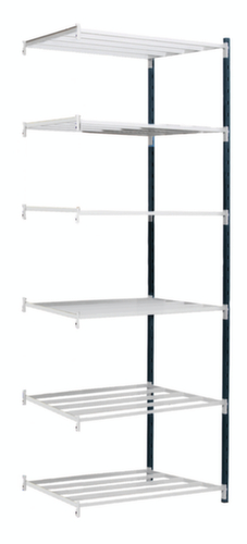 Manorga rayonnages sans vis pour une utilisation des deux côtés, hauteur x largeur x profondeur 2500 x 966 x 400 mm, 6 tablettes