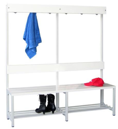 PAVOY Banc vestiaire Basis avec crochets et lames en plastique
