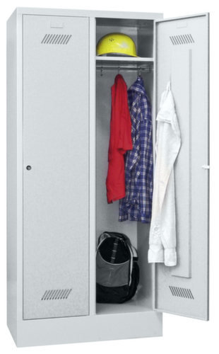 PAVOY Armoire vestiaire Basis gris clair avec 2 compartiments, largeur de compartiment 400 mm