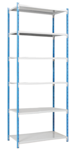 Manorga rayonnages sans vis pour une utilisation des deux côtés, hauteur x largeur x profondeur 2500 x 970 x 600 mm, 6 tablettes