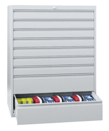 PAVOY Armoire à tiroirs Basis Plus RAL7035, 8 tiroir(s), RAL7035 gris clair/RAL7035 gris clair