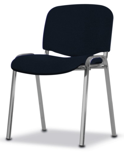 Nowy Styl Siège visiteur gerbable 12 fois ISO avec capitonnages, assise tissu (100 % polyester), bleu foncé