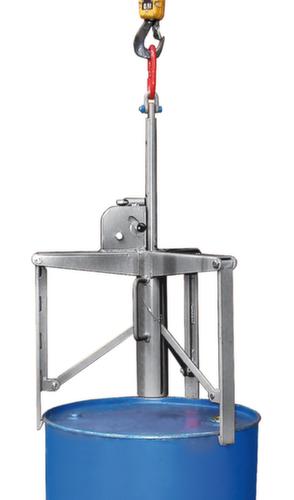 Pince à fûts pour fûts de 60/120 litres pour fûts en acier et en plastique, charge vertical