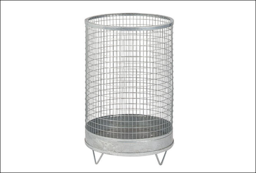 Conteneur à déchets en grillage métallique galvanisé à fond fermé, 75 l