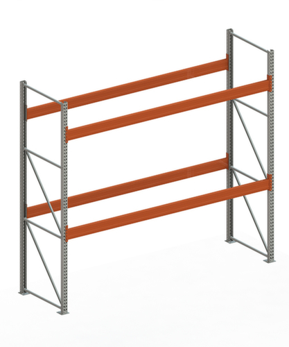 META Rayonnage à palettes MULTIPAL pour 12 palettes, largeur 3770 mm, 3 niveaux de stockage