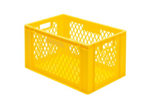 Bac gerbable norme Europe parois ajourées, jaune, capacité 61 l