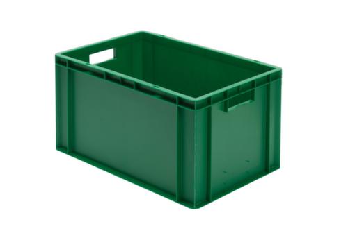 Bac gerbable norme Europe parois + fond pleins, vert, capacité 61 l