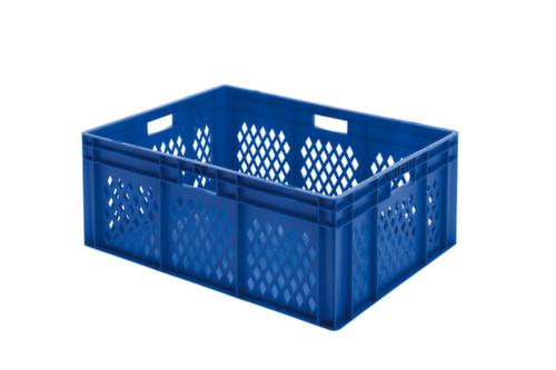 Bac gerbable norme Europe parois ajourées, bleu, capacité 127 l