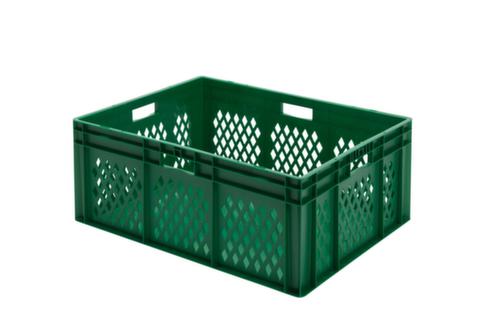 Bac gerbable norme Europe parois ajourées, vert, capacité 127 l