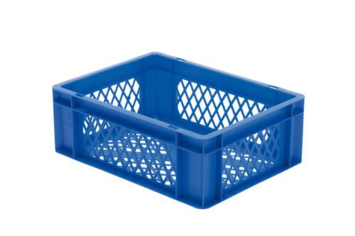 Bac gerbable norme Europe parois + fond ajourés, bleu, capacité 13 l