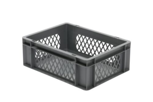 Bac gerbable norme Europe parois ajourées, gris, capacité 13 l