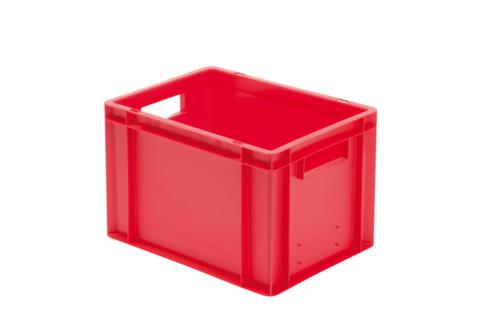 Bac gerbable norme Europe parois + fond pleins, rouge, capacité 24 l
