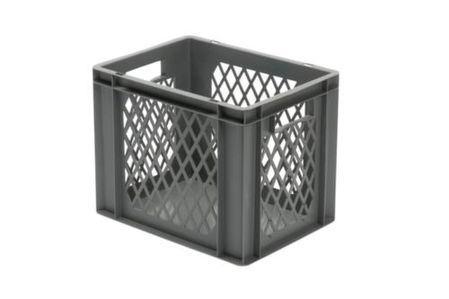 Bac gerbable norme Europe parois ajourées, gris, capacité 29 l
