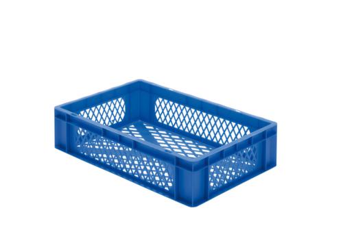 Bac gerbable norme Europe parois + fond ajourés, bleu, capacité 26 l