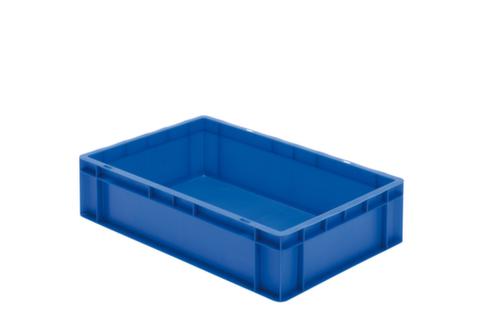 Bac gerbable norme Europe parois + fond pleins, bleu, capacité 26 l