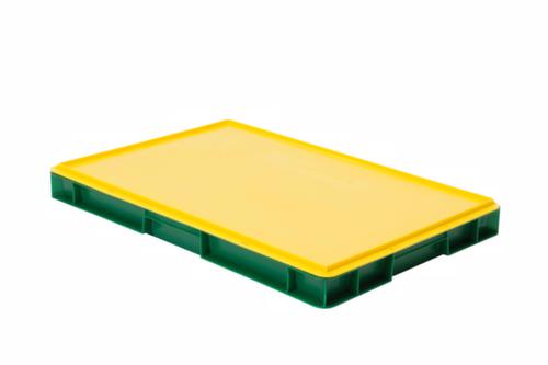 Bac gerbable norme Europe parois + fond pleins, vert, capacité 9,5 l