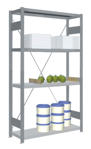 hofe Rayonnages sans vis en acier inoxydable, hauteur x largeur x profondeur 1750 x 1060 x 335 mm, 4 tablettes