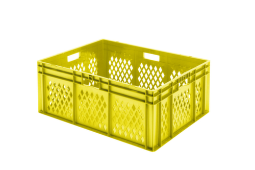 Bac gerbable norme Europe parois ajourées, jaune, capacité 127 l